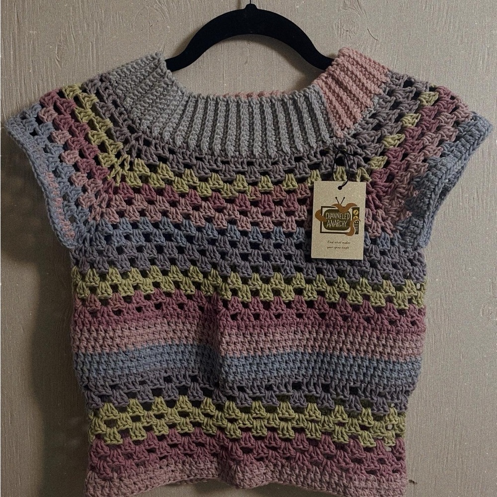 Pastel Crochet Women's Sweater